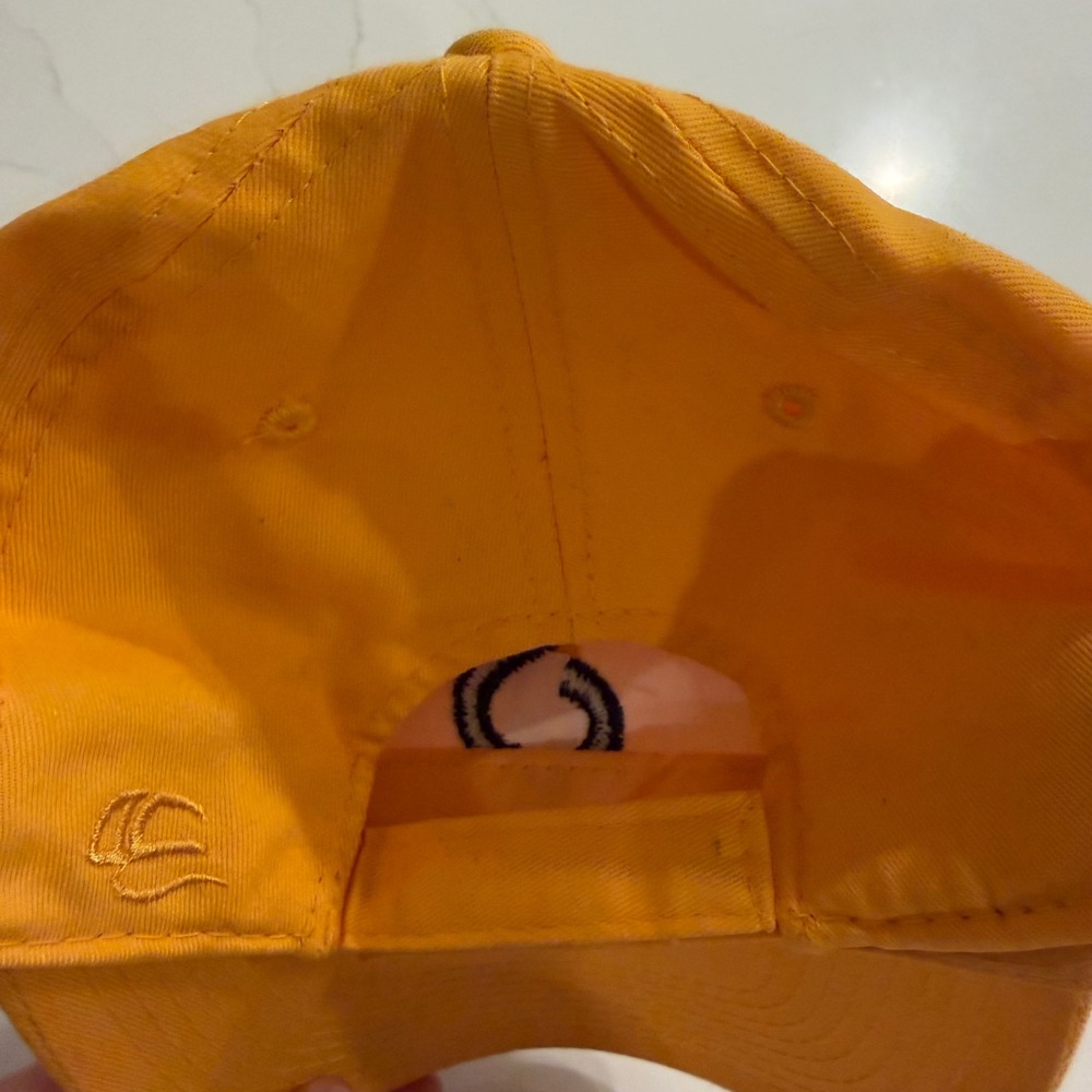 Yellow Baseball Cap Embroidered S Logo‎ Adjustable Back - Picture 5 of 5